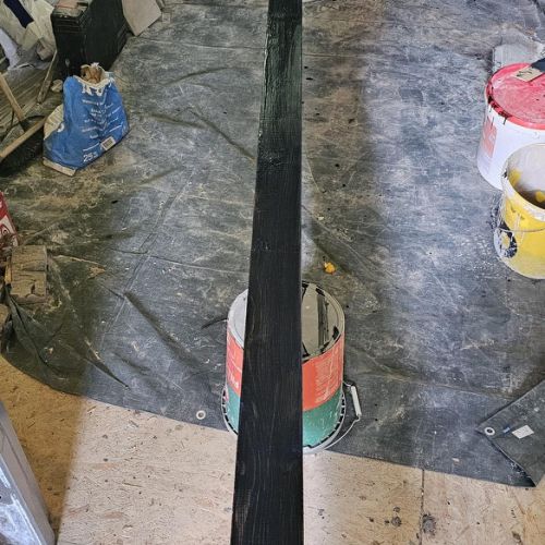 Ein 20x10ner Balken zur Aufnahme der Flaschenzüge